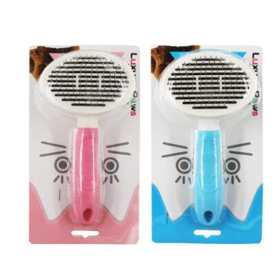 Self-Cleaning Pet Hair Removal Comb for Dogs & Cats - Dematting Tool with Fine & Thick Needles