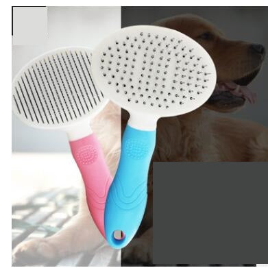 Self-Cleaning Pet Hair Removal Comb for Dogs & Cats - Dematting Tool with Fine & Thick Needles