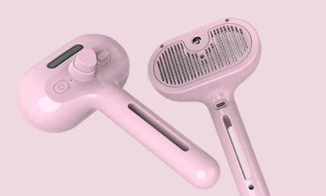 Self-Cleaning Pet Comb with Mist Spray – USB Rechargeable Grooming Tool for Dogs & Cats